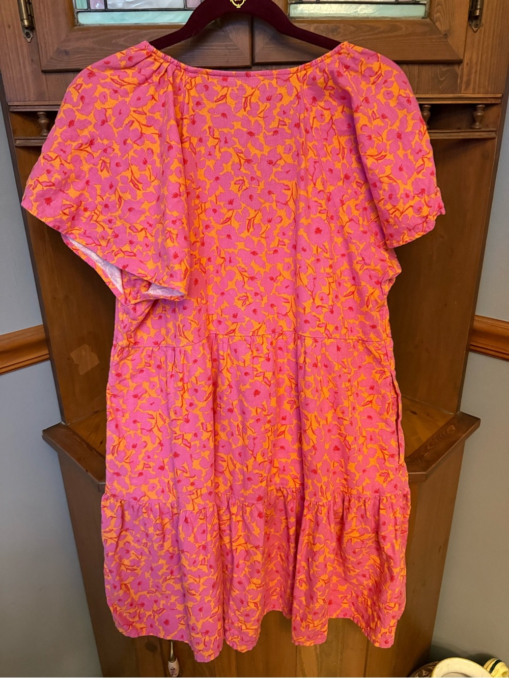 Universal Thread Women's Floral Flutter Short Sleeve floral Mini Dress M - Picture 2 of 9